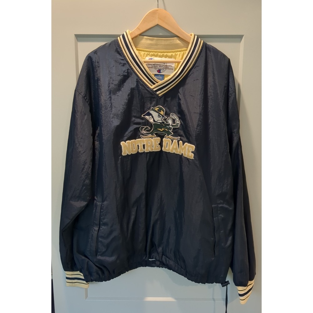 Notre Dame Fighting‎ Irish Champion Mens L Vintage Game Day Windbreaker